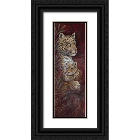 Maternal Affection Black Ornate Wood Framed Art Print with Double Matting by Manning, Ruane