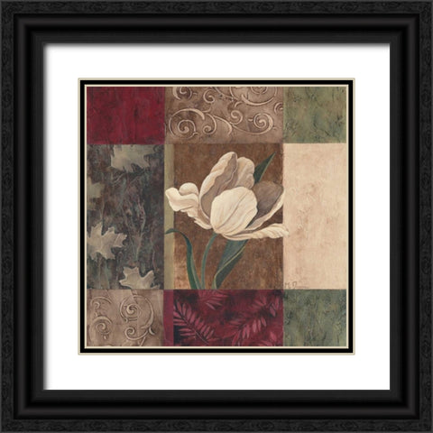 Jewel Tones I Black Ornate Wood Framed Art Print with Double Matting by Donovan, Maria