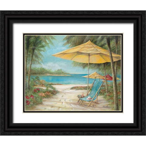 Relax Paradise II Black Ornate Wood Framed Art Print with Double Matting by Manning, Ruane