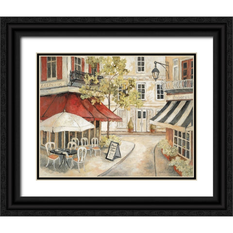 Daytime Cafe I Black Ornate Wood Framed Art Print with Double Matting by Olson, Charlene