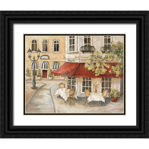 Daytime Cafe II Black Ornate Wood Framed Art Print with Double Matting by Olson, Charlene