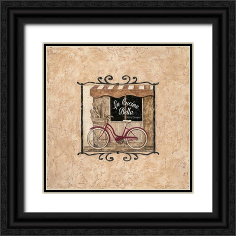 La Cucina Bella Black Ornate Wood Framed Art Print with Double Matting by Donovan, Maria