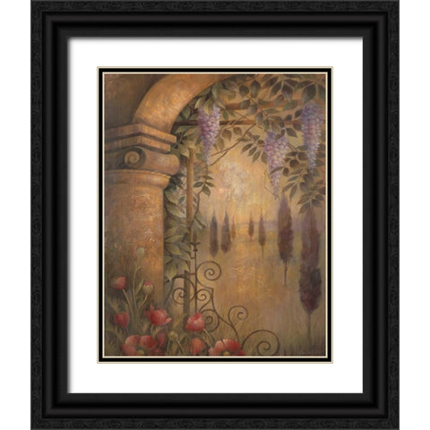 Wisteria Garden I Black Ornate Wood Framed Art Print with Double Matting by Vollherbst-Lane, Elaine