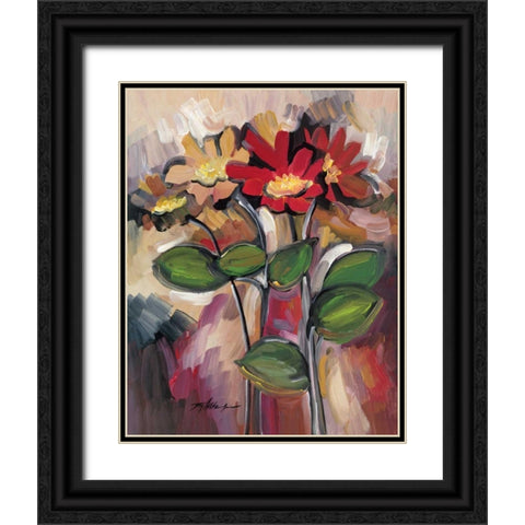 Daisy Divine II Black Ornate Wood Framed Art Print with Double Matting by Alldredge, Joy