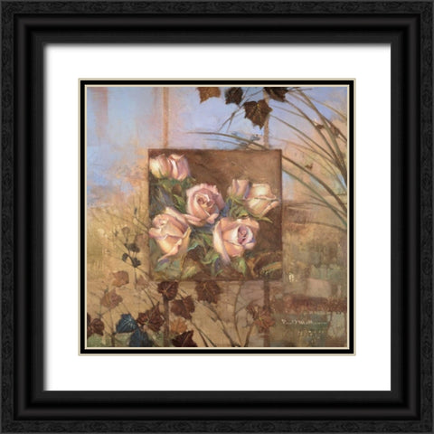 Signna Rose Black Ornate Wood Framed Art Print with Double Matting by Mathenia, Paul