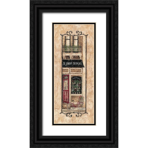 Le Jardin Francais Black Ornate Wood Framed Art Print with Double Matting by Donovan, Maria