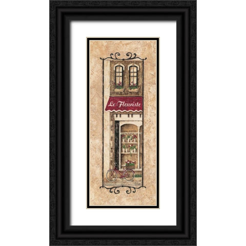 Le Fleuriste Black Ornate Wood Framed Art Print with Double Matting by Donovan, Maria