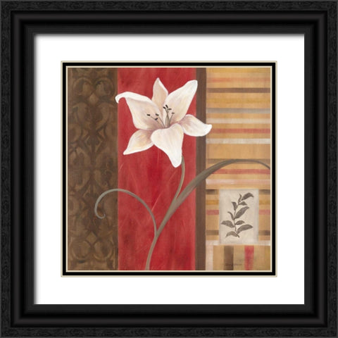 Spice Stripes II Black Ornate Wood Framed Art Print with Double Matting by Robinson, Carol