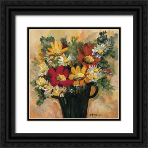 Daisy Dynamic II Black Ornate Wood Framed Art Print with Double Matting by Alldredge, Joy