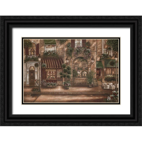 Gourmet Shoppes I Black Ornate Wood Framed Art Print with Double Matting by Brown, Betsy