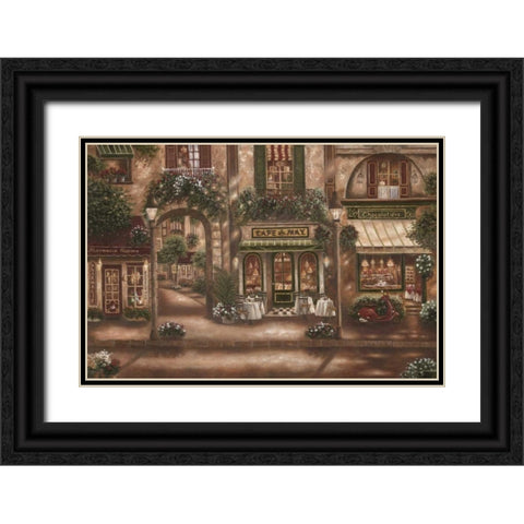 Gourmet Shoppes II Black Ornate Wood Framed Art Print with Double Matting by Brown, Betsy