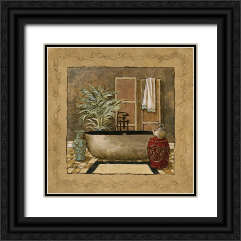 Asian Warmth I Black Ornate Wood Framed Art Print with Double Matting by Olson, Charlene
