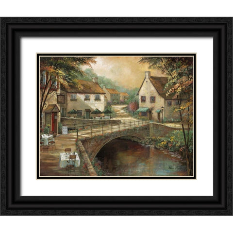 Michaels Pub Black Ornate Wood Framed Art Print with Double Matting by Manning, Ruane