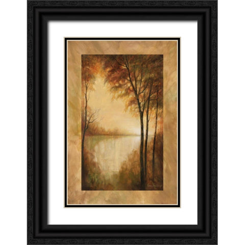 Landscape Tranquility I Black Ornate Wood Framed Art Print with Double Matting by Manning, Ruane