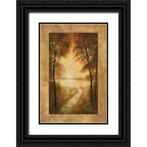 Landscape Tranquility II Black Ornate Wood Framed Art Print with Double Matting by Manning, Ruane