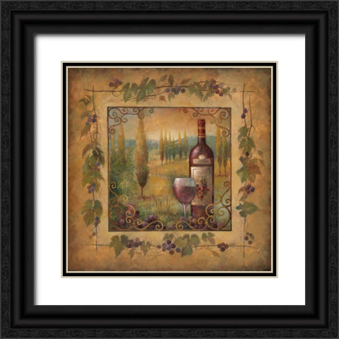 Villa Tuscan II Black Ornate Wood Framed Art Print with Double Matting by Vollherbst-Lane, Elaine