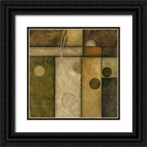 Linear Sphere III Black Ornate Wood Framed Art Print with Double Matting by Olson, Norm