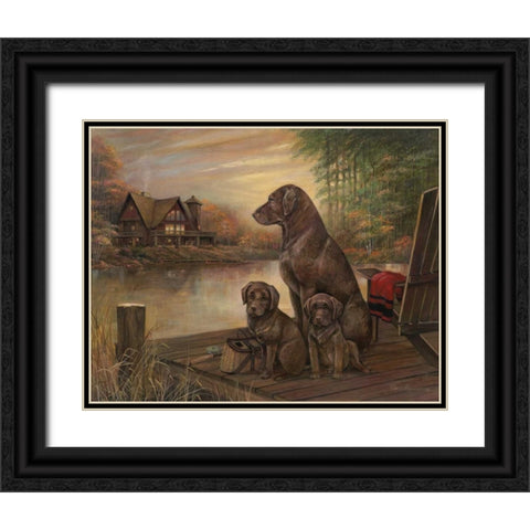 Tranquil Beauty Black Ornate Wood Framed Art Print with Double Matting by Manning, Ruane