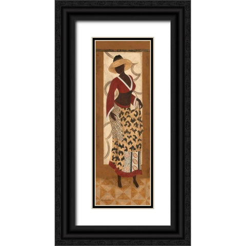 Forever Chic I Black Ornate Wood Framed Art Print with Double Matting by Carroll, Jane