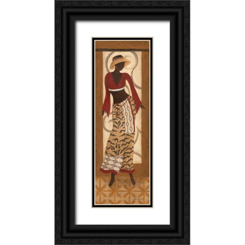 Forever Chic II Black Ornate Wood Framed Art Print with Double Matting by Carroll, Jane