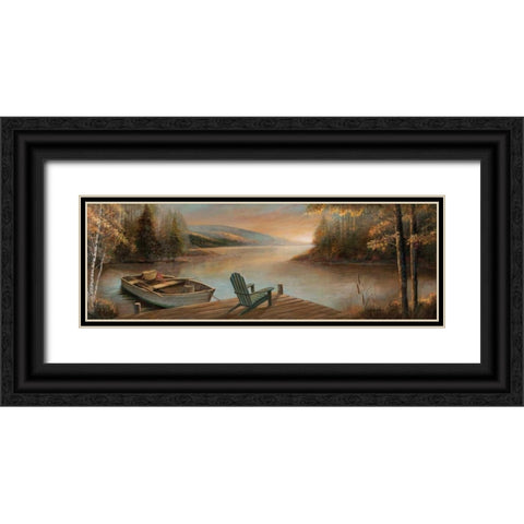 Peaceful Serenity Black Ornate Wood Framed Art Print with Double Matting by Manning, Ruane