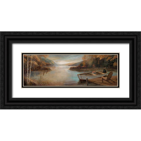 Tranquil Waters Black Ornate Wood Framed Art Print with Double Matting by Manning, Ruane