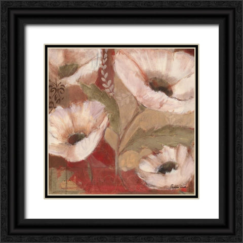 Amapola Blanc III Black Ornate Wood Framed Art Print with Double Matting by Luer, Pamela