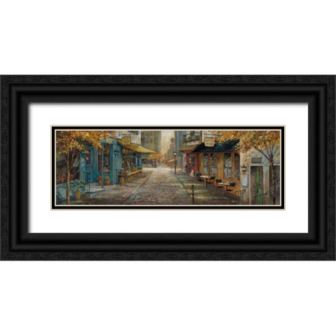 Embracing City Charm Black Ornate Wood Framed Art Print with Double Matting by Manning, Ruane