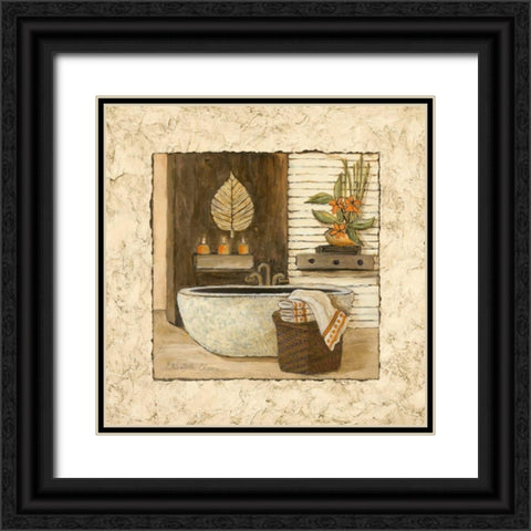 Feng Shui Bath I Black Ornate Wood Framed Art Print with Double Matting by Olson, Charlene