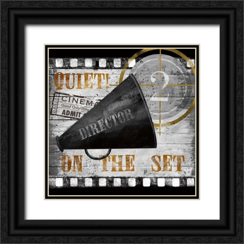 On the Set Black Ornate Wood Framed Art Print with Double Matting by Knutsen, Conrad