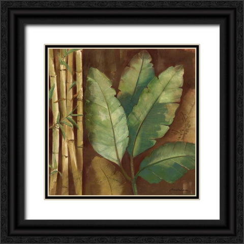 Bamboo and Palms I Black Ornate Wood Framed Art Print with Double Matting by Luer, Pamela