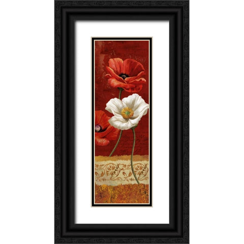 Poppy Gestures II Black Ornate Wood Framed Art Print with Double Matting by Knutsen, Conrad