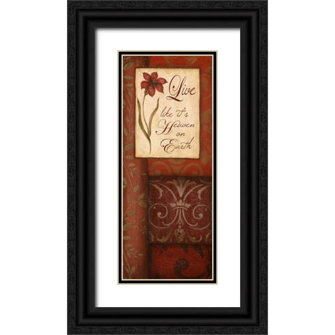 Heaven on Earth Black Ornate Wood Framed Art Print with Double Matting by Tava Studios