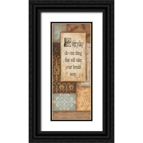 Everyday Black Ornate Wood Framed Art Print with Double Matting by Tava Studios
