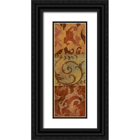 Patina Panel I Black Ornate Wood Framed Art Print with Double Matting by Tava Studios