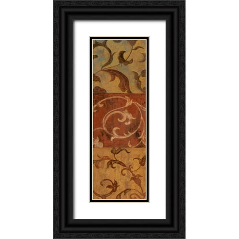 Patina Panel II Black Ornate Wood Framed Art Print with Double Matting by Tava Studios