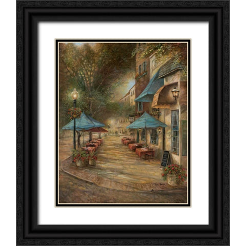 Dappled Sidewalks Black Ornate Wood Framed Art Print with Double Matting by Manning, Ruane
