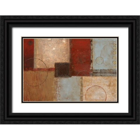 Seasons Go Round I Black Ornate Wood Framed Art Print with Double Matting by Tava Studios