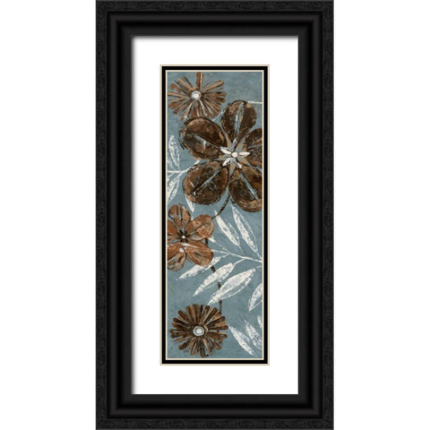 Denim Garden II Black Ornate Wood Framed Art Print with Double Matting by Donovan, Maria