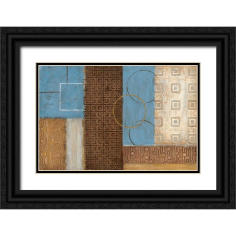 Earth and Sky I Black Ornate Wood Framed Art Print with Double Matting by Tava Studios
