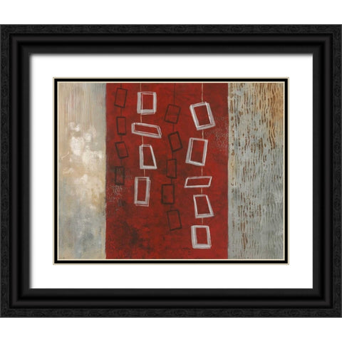 Dangling Geometric II Black Ornate Wood Framed Art Print with Double Matting by Nan