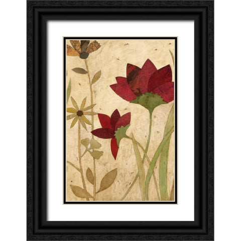 Urban Folk Art II Black Ornate Wood Framed Art Print with Double Matting by Olson, Charlene