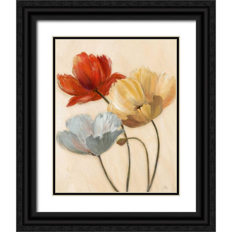 Poppy Palette II Black Ornate Wood Framed Art Print with Double Matting by Nan