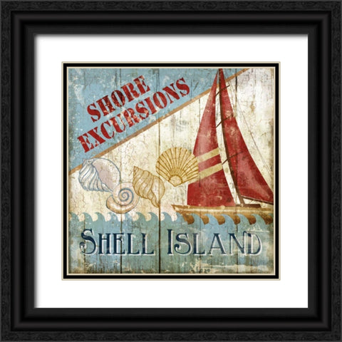 Shell Island Black Ornate Wood Framed Art Print with Double Matting by Knutsen, Conrad