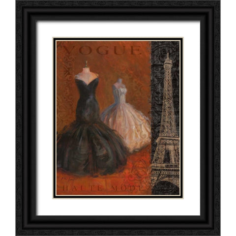 Couture II Black Ornate Wood Framed Art Print with Double Matting by Hartmann, Lisa