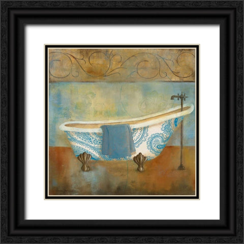 Paisley Bath I Black Ornate Wood Framed Art Print with Double Matting by Robinson, Carol