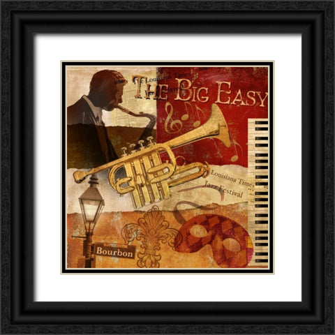 The Big Easy Black Ornate Wood Framed Art Print with Double Matting by Knutsen, Conrad