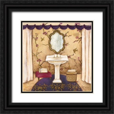 Purple Sink Passion II Black Ornate Wood Framed Art Print with Double Matting by Tava Studios