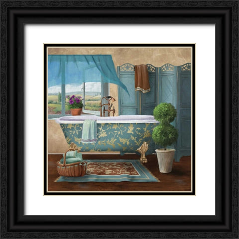 A Little Me Time I Black Ornate Wood Framed Art Print with Double Matting by Knutsen, Conrad