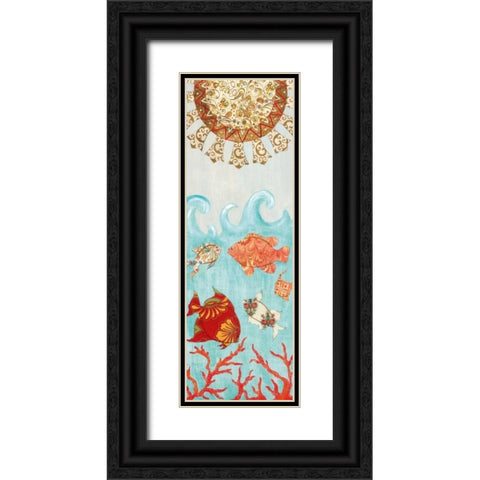 Under the Sea I Black Ornate Wood Framed Art Print with Double Matting by Tava Studios